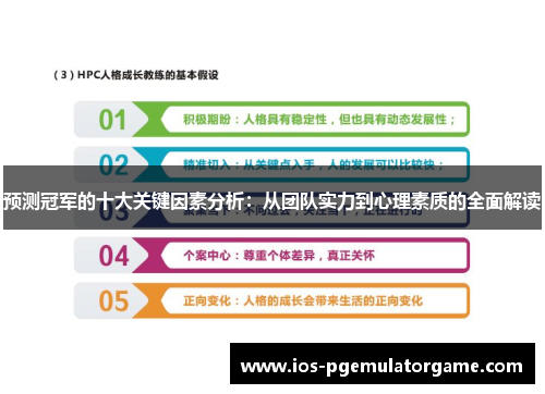 预测冠军的十大关键因素分析：从团队实力到心理素质的全面解读